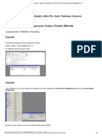 Extraer y Agregar Configuracion Script A Router Mikrotik - Pulpolibre@debian - $