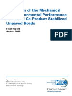 Biofuel Co-Product-Stabilized Unpaved Rds Eval W CVR