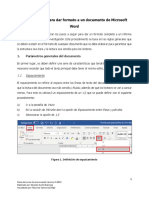 Word. Procedimiento para Dar Formato A Un Documento