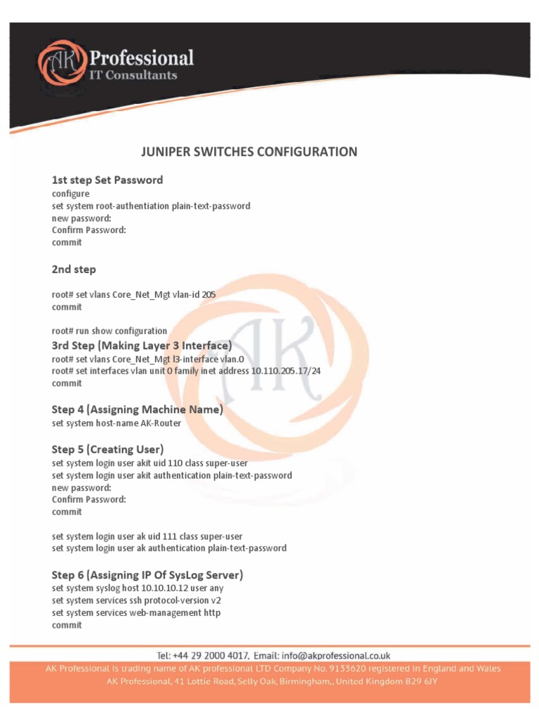 Juniper command pdf ip address superuser