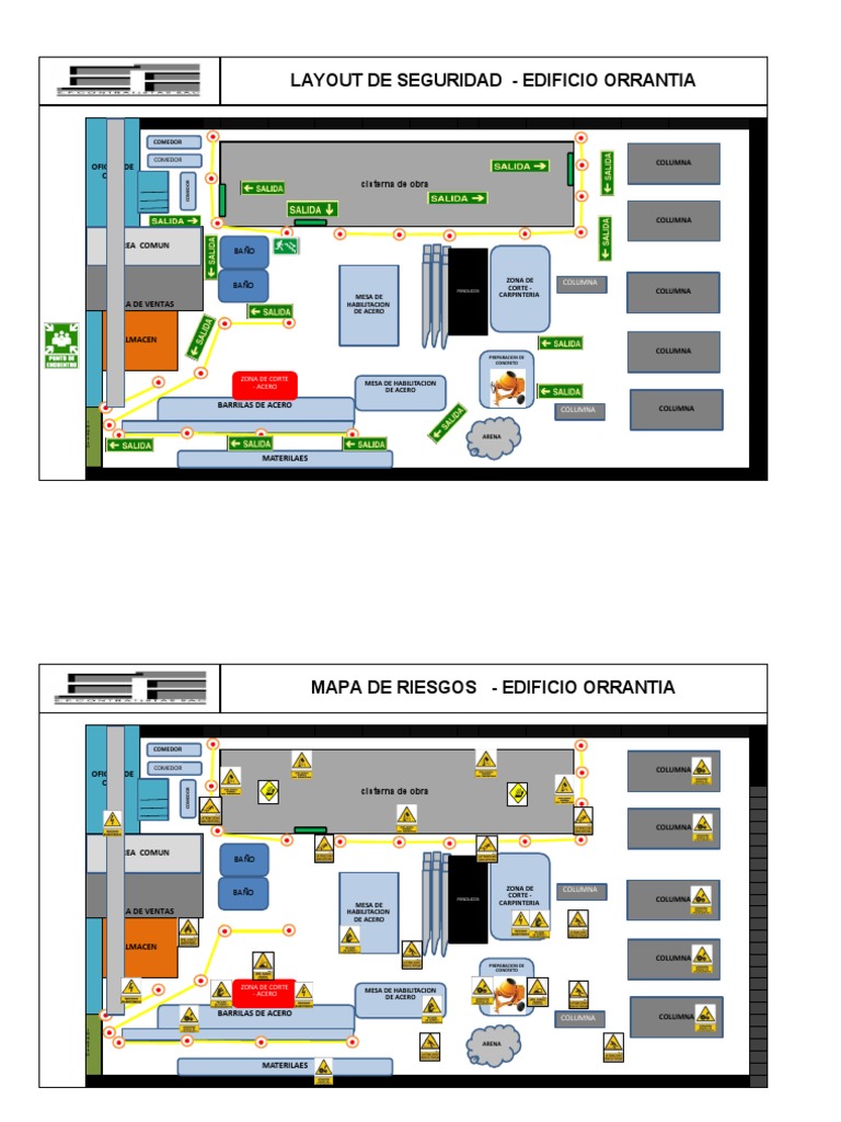 Layout de Seguridad y Mapa de Riesgos | PDF