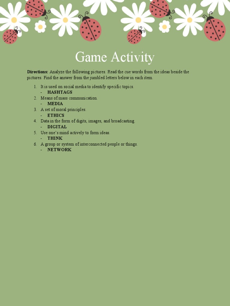 Activities pdf communication