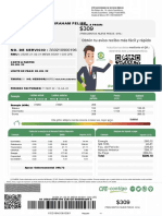 Factura de luz CFE con detalles de consumo e importes