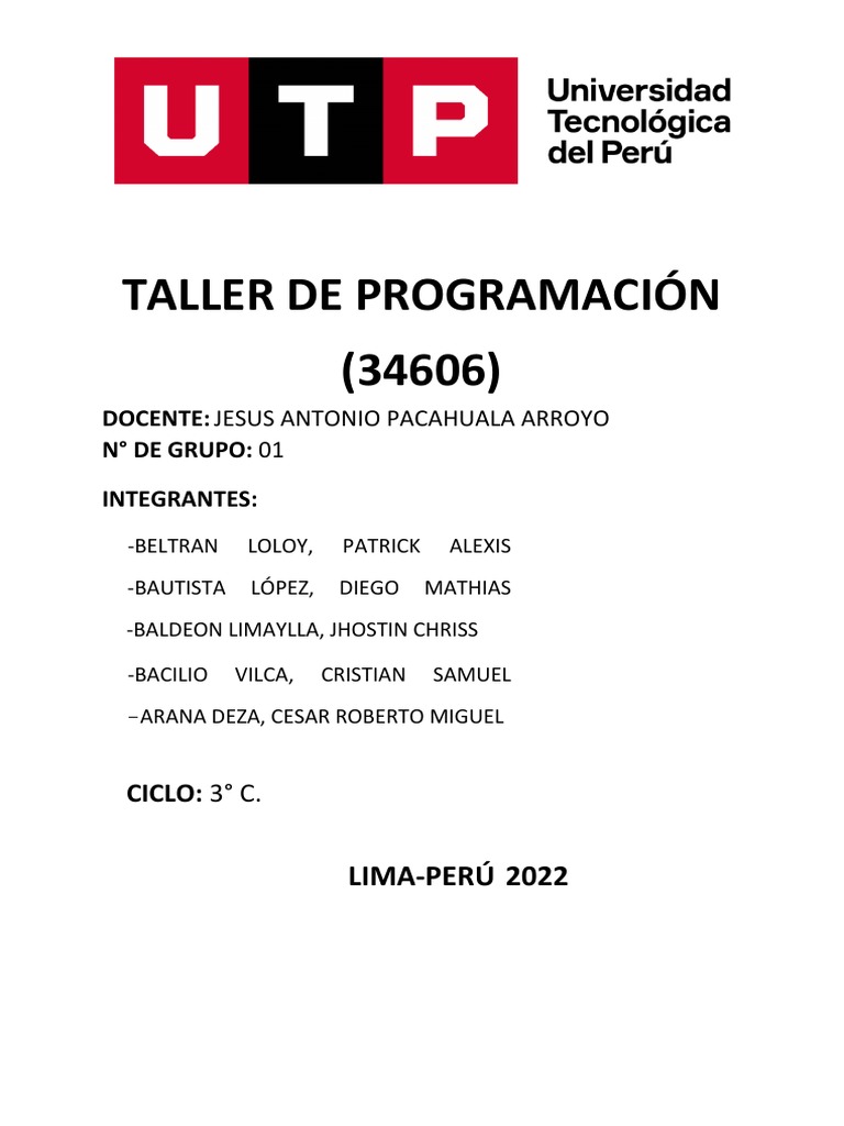 Taller de Programación en Java 2022 | PDF | Programación de ...