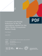 Consumer Purchasing Behaviour in The UK Smartphone Market - CMA Research Report New