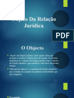 Objeto Da Relação Jurídica