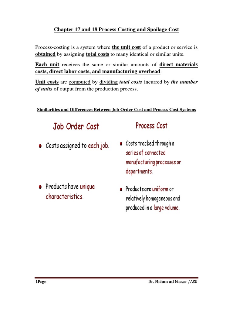 Process Costing and Spoilage Analysis | PDF | Inventory | Cost Of Goods ...
