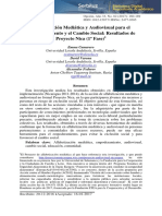 Alfabetización Mediática y Audiovisual para El Empoderamiento y El Cambio Social: Resultados de Proyecto Nica (1º Fase)