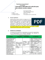 Experiencia de Aprendizaje 6 4to 2022