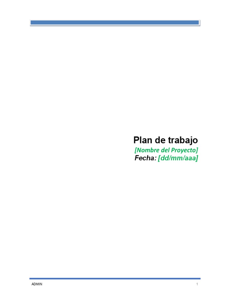 Informatica Modelo de Plan de Trabajo - Organizacional | PDF