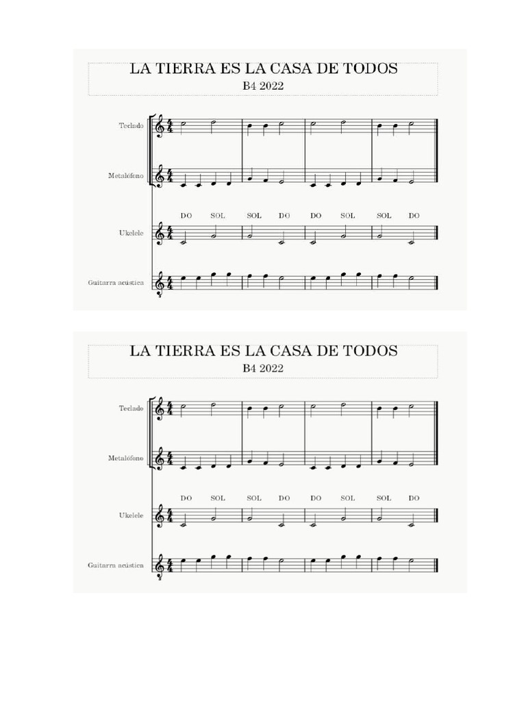 La Tierra Es La Casa De Todos Intro Instrumentos Pdf