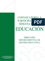 Convocatoria Semana Por La Educacion-Institutos-universidades