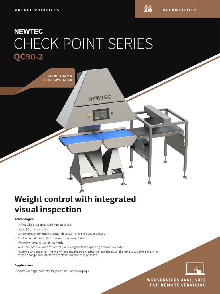 Checkweigher with integrated visual inspection | PDF | Equipment ...