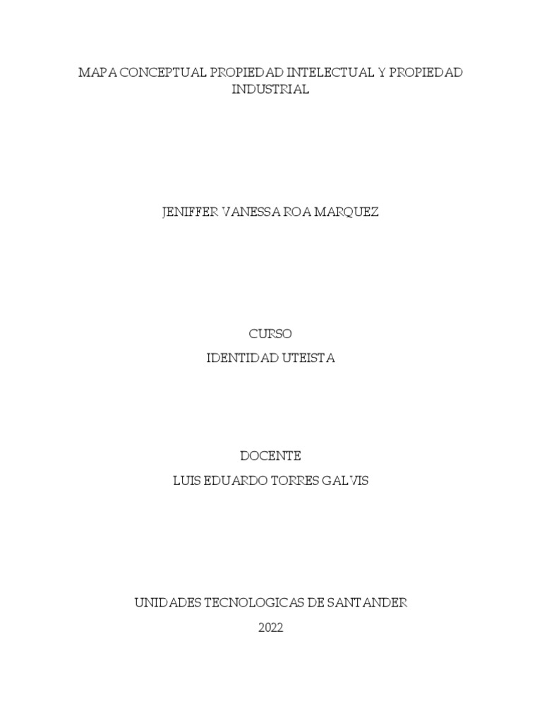 Mapa Conceptual Propiedad Intelectual e Industrial - Merged | PDF ...