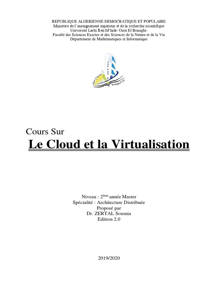 Cours Cloud Et Virtualisation | PDF | Virtualisation | Machine virtuelle