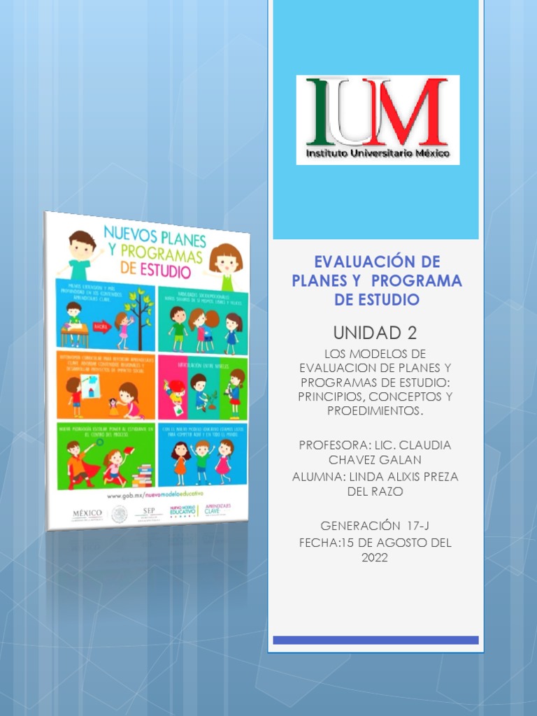 Evaluación de Planes y Programa de Estudio | PDF | Evaluación | Maestros