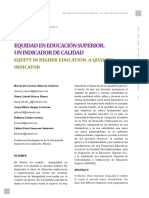 Equidad en Educación Superior. Un Indicador de Calidad: Equity in Higher Education. A Quality Indicator