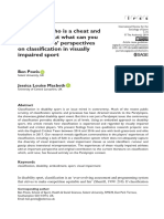 "We Know Who Is A Cheat and Who Is Not. But What Can You Do?": Athletes' Perspectives On Classification in Visually Impaired Sport