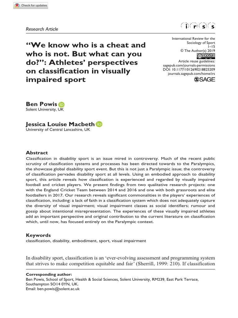 "We Know Who Is A Cheat and Who Is Not. But What Can You Do?" Athletes