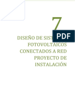 Unidad 7. Diseño de Sistemas Fotovoltaicos Conectados A Red. Proyecto de Instalación