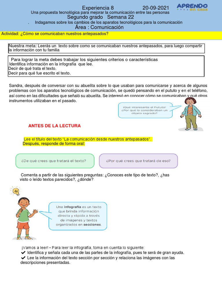 Comunicacion Semana 22 20 - 09-2021 | PDF