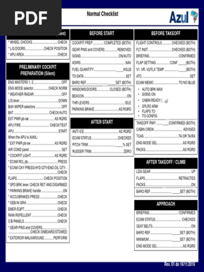 A320 Normal Checklist | PDF | Aviation Accidents And Incidents