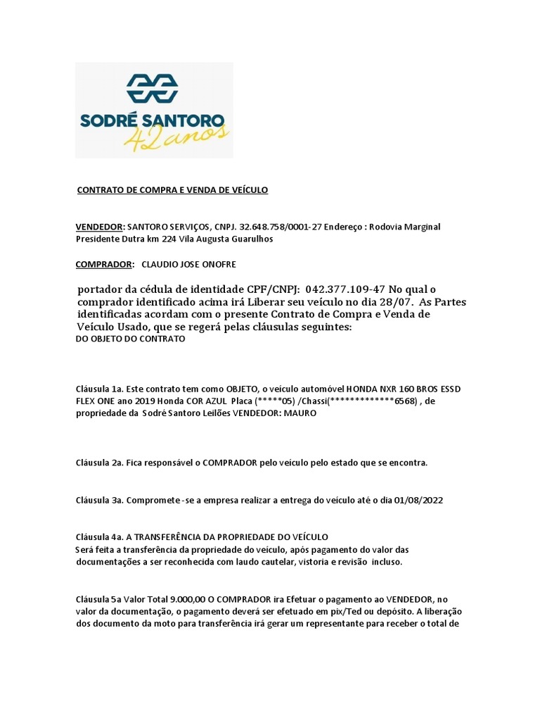 Contrato Sodre Santoro Edson PDF
