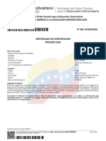 Certificado asignación PNF Turismo UNATUR Mérida
