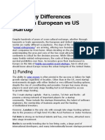 The 3 Key Differences Between European Vs US Startup