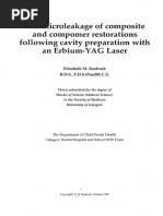 The Microleakage of Composite and Compomer Restorations Follow Ing Cavity Preparation With An Erbium-YAG Laser