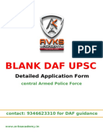 Blank DAF CAPF Exam