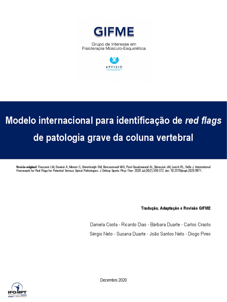Red Flags em Lombalgia: Modelo Internacional | PDF | Patologia ...