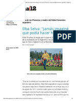 Elba Selva - Jamás Imaginé Que Podía Hacer Historia - Una de Las Pioneras y Madre Del Fútbol Femenino Argentino - Página12