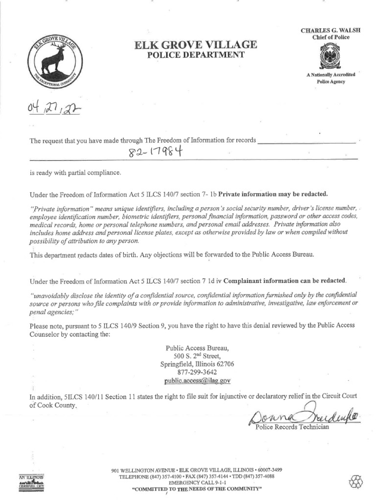 Elk Grove Police Reports PDF