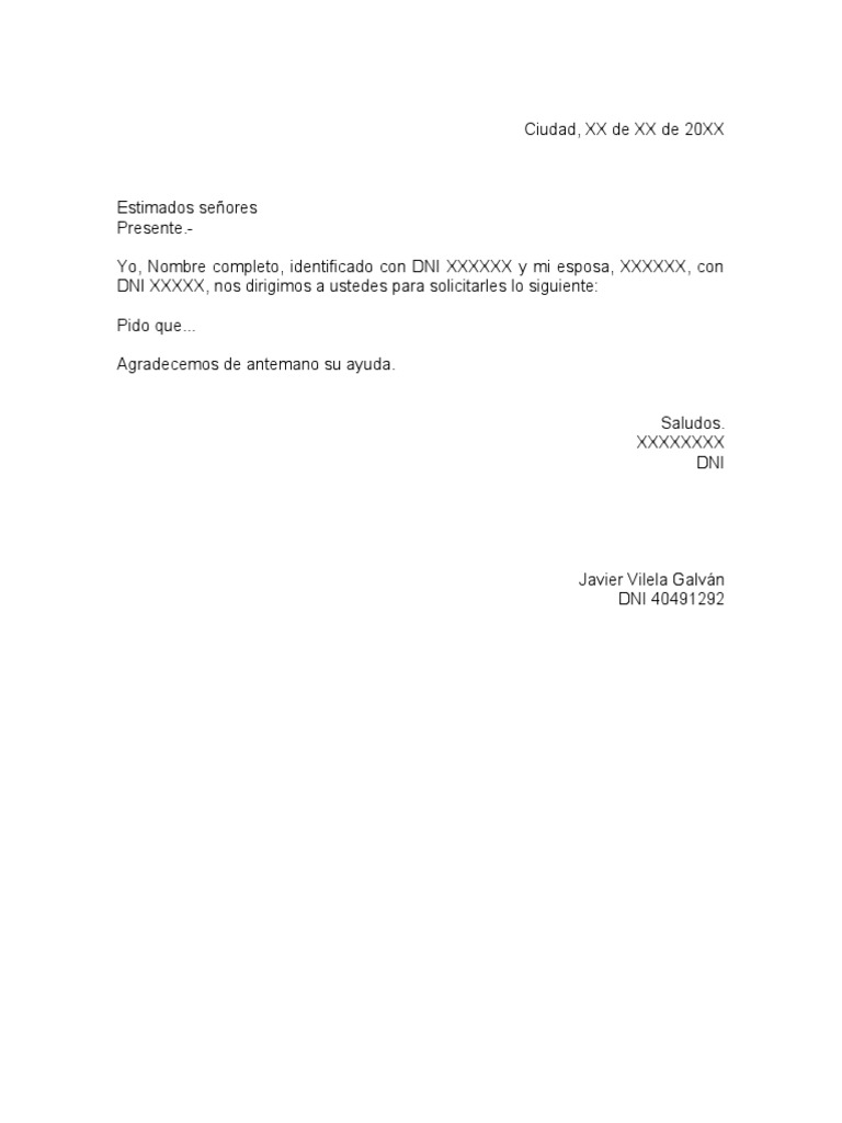 Solicitud Formal de Asistencia | PDF