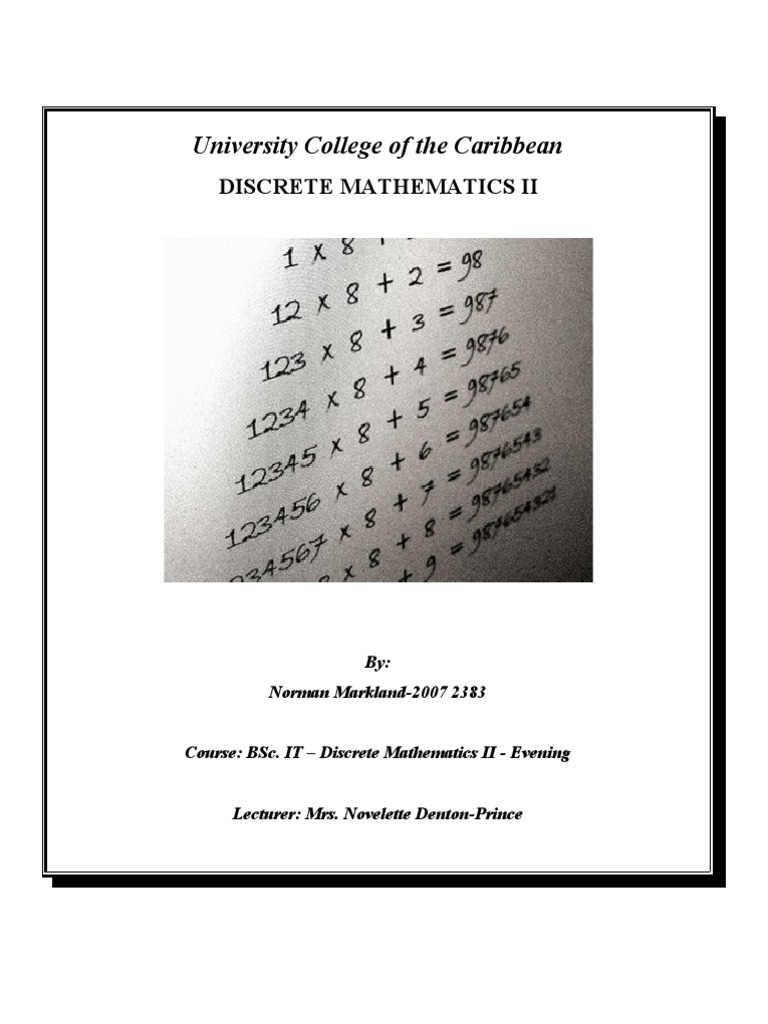 Discrete Maths 2 | PDF