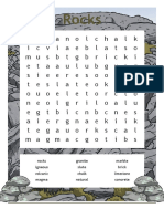 Rocks Wordsearch