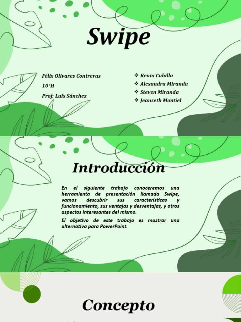 Características y funciones de Swipe | PDF | Internet | Lenguaje de ...