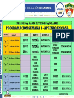 Horario Aprendo en Casa Semana 1 Año 2021 SJB