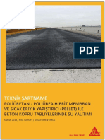 Poli̇üretan - Poli̇ürea Hi̇bri̇tmembran Ve Sicak Eri̇yi̇k Yapiştirici (Pellet) İle Beton Köprü Tabli̇yeleri̇nde Su Yalitimi