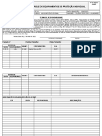 FICHA DE CONTROLE DE EQUIPAMENTOS DE PROTEÇÃO INDIVIDUAL - Revisada