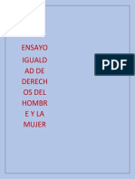 Ensayo de La Igualdad Del Derecho Del Hombre y La Mujer