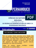 As Regras de Nomenclatura Binomial de Lineu e Formas de Classificação Biológica