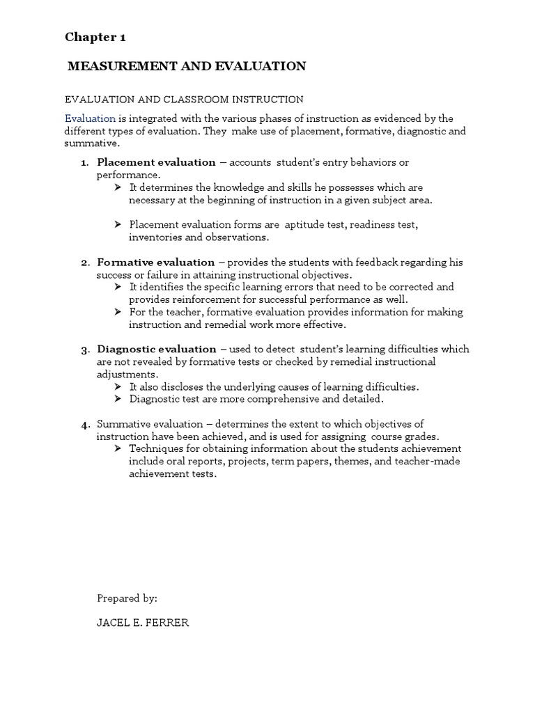 Chapter 1 Measurement and Classroom Instruction | PDF