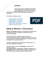 BLOOM Taxonomy