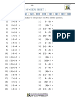 Adding Negative Numbers 1