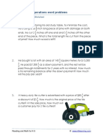 Grade 5 Word Problems Fractions Mixed Operations e