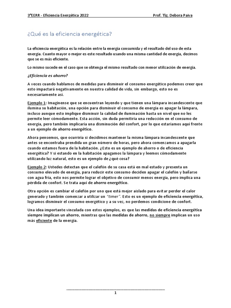 04 - 2 - Qué Es La Eficiencia Energética | PDF | Uso eficiente de ...