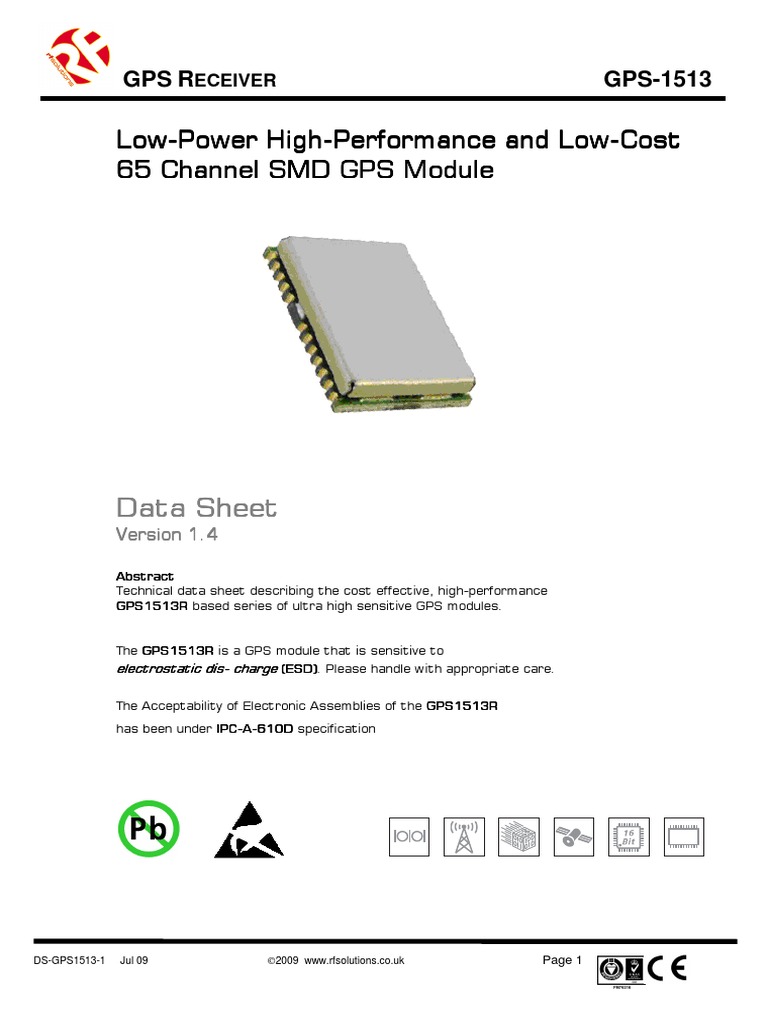 Data Data Data Data Sheet Sheet Sheet Sheet GPS R GPS1513 PDF