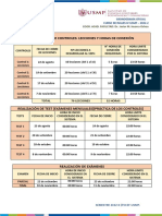 Cronograma de Actividades Ingles 4